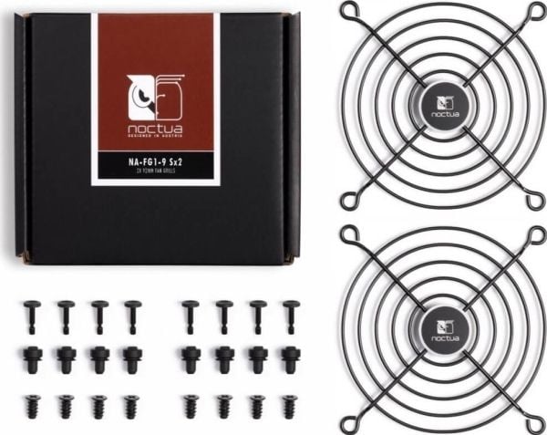 Noctua NA-FG1-9 SX2, Tuuletusritilä, Terästä, 9,2 cm, 82,5 x 82,5 mm, 2 kpl, Laatikko
