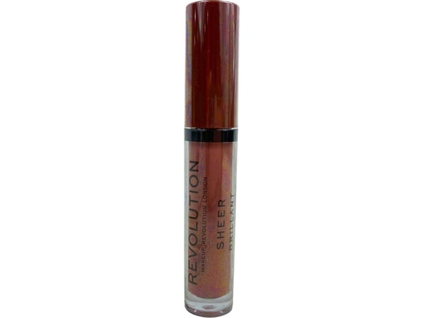 Makeup Revolution Sheer Brillant vegansk lipgloss, 123 Brunch, 3,5 ml