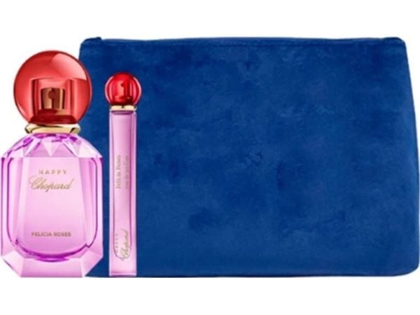 Chopard Luxury Naturals parfumesæt Happy Felicia Roses (100 ml + 10 ml) + taske + pose, 2,4 x 9 x 6,2 x 6,2