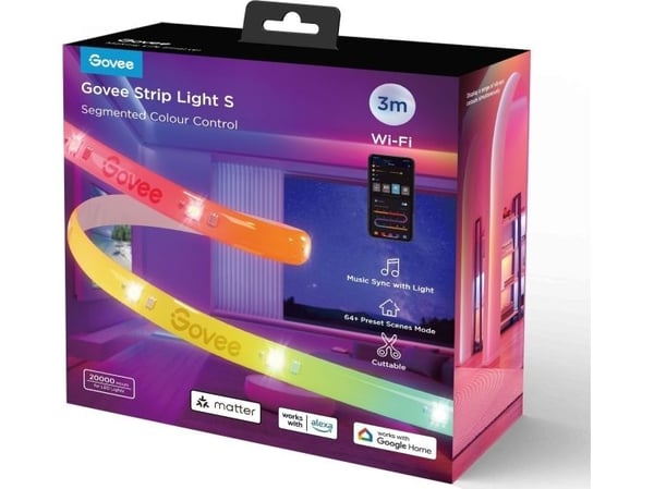 "Taśma LED Govee Govee LED-stripe for bruk med materiale, 3 meter