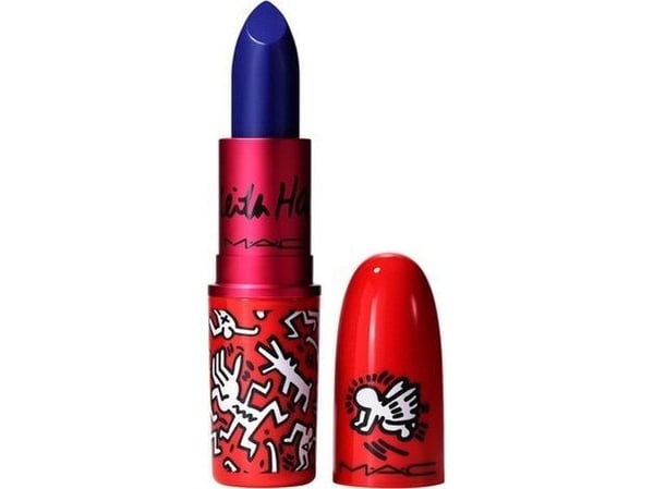 MAC, Viva Glam X Keith Haring, Longwear, voidemainen huulipuna, Canal Blue, 3 g
