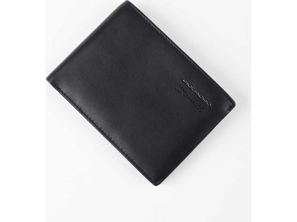 Piquadro Obidos läderplånbok slim PU257W110R-N svart, för män