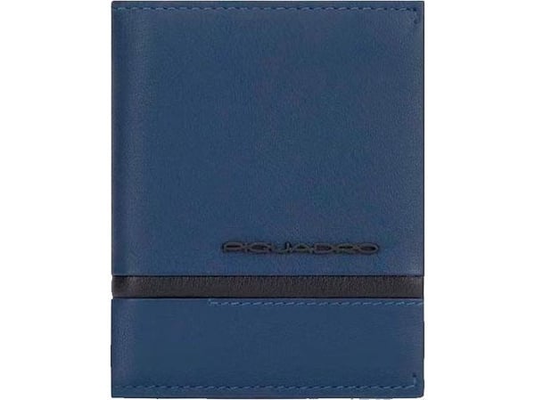 Piquadro, Obidos, Leather, Wallet, Coin Holder, Blue, For Men