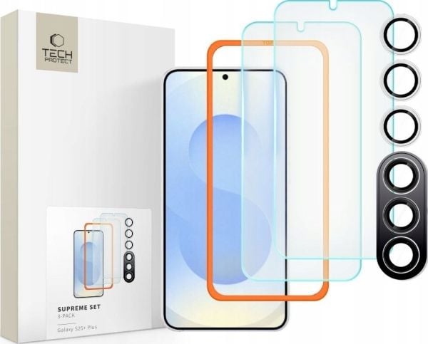 SZKLO HARTOWANE TECH-PROTECT SUPREME SET 3-PACK GALAXY S25+ PLUS CLEAR