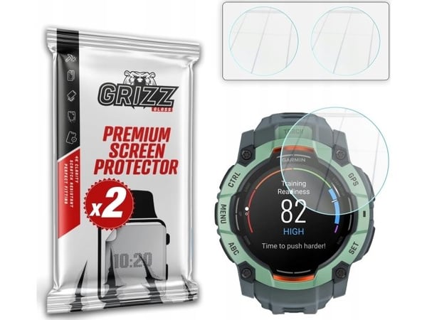 GrizzGlass hybridglass HybridGlass til Garmin Instinct 3 50mm