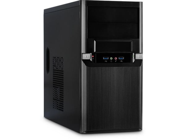 Inter-Tech TM-515, Micro Tower, PC, Musta, mikro ATX, Metalli, 36 cm