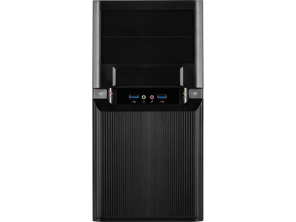 Inter-Tech TM-515, Micro Tower, PC, Musta, mikro ATX, Metalli, 36 cm