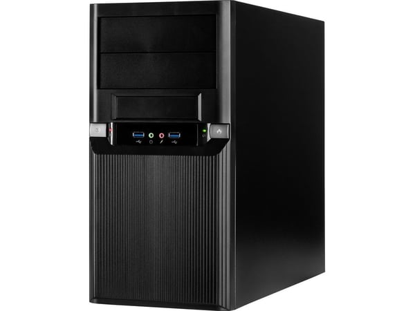 Inter-Tech TM-515, Micro Tower, PC, Musta, mikro ATX, Metalli, 36 cm