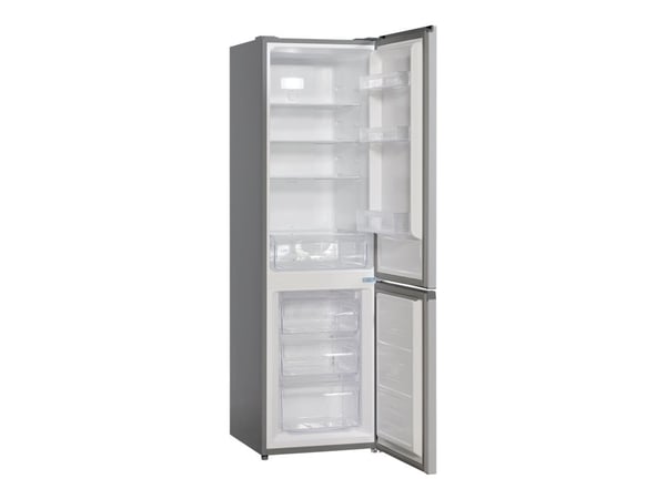 Scandomestic CBF253NFXE - Kylskåp/frys - bottenfrysskåp - bredd: 54.5 cm - djup: 60 cm - höjd: 181 cm - 253 liter - Klass E - rostfritt stål