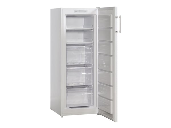 Scandomestic FRF161NFWE - Pakastin - pystypakastin - leveys: 54 cm - syvyys: 60 cm - korkeus: 143 cm - 161 litraa - luokka E - valkoinen - valkoinen