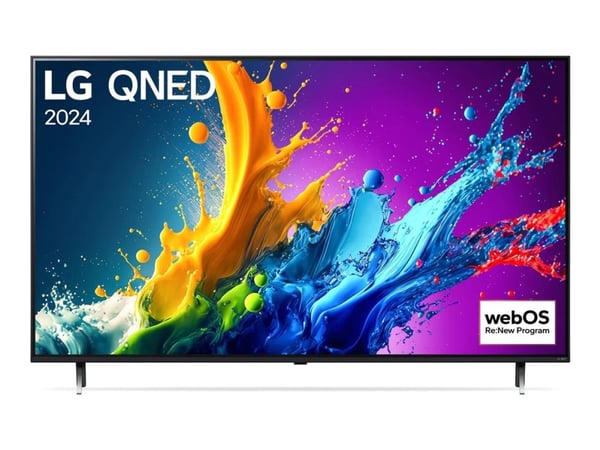 LG 43QNED80T6A - 43" Diagonalklasse QNED80 Series LED-bakgrunnsbelyst LCD TV - QNED - Smart TV - webOS - 4K UHD (2160p) 3840 x 2160 - HDR - Edge LED