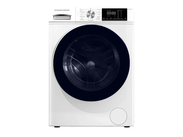 Scandomestic Standard WDF10614WBE - Vaskemaskin/tørker - bredde: 60 cm - dybde: 58 cm - høyde: 85 cm - frontileggelse - 10 kg - 1400 rpm - hvit