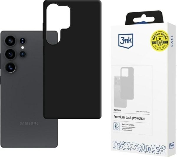 3mk Matt Case - Baksidedeksel for mobiltelefon - termoplast-polyuretan (TPU) - svart - for Samsung Galaxy S25 Ultra