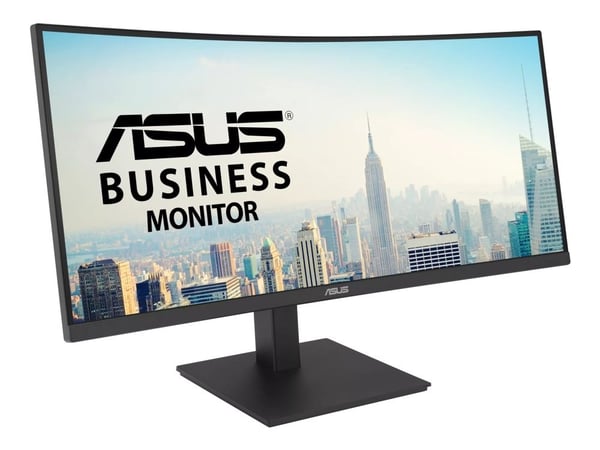 ASUS VA34VCPSR - LED-skjerm - kurvet - 34" - 3440 x 1440 @ 100 Hz - VA - 300 cd/m² - 3000:1 - HDR10 - 4 ms - HDMI, DisplayPort, USB-C - høyttalere ...
