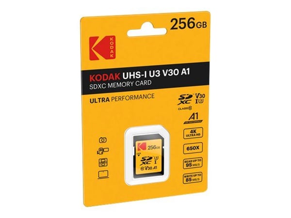 Kodak - Flash-minneskort - 256 GB - A1 / Video Class V30 / UHS-I U3 - SDXC UHS-I