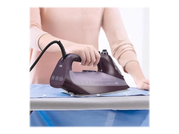 Braun TexStyle 7 Pro SI 7181 VI, Kuiva- & höyrysilitysrauta, EloxalPlus soleplate, 2,5 m, 230 g/min, Violetti, 50 g/min