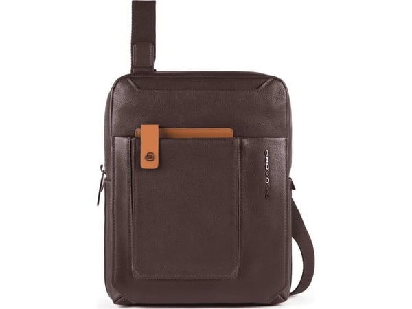 Piquadro Tallin lær crossbody-veske liten brun CA1816W108 21,5 x 27 x 7 cm