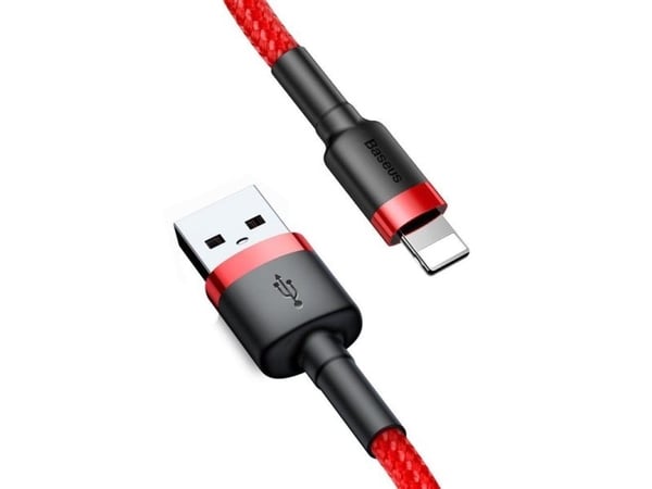Baseus CALKLF-A09, 0,5 m, USB A, Lightning, Hankjønn, Hankjønn, Rød
