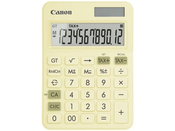 Canon LS-125KB - Bordkalkulator - 12 sifre - solcellepanel, batteri - gul