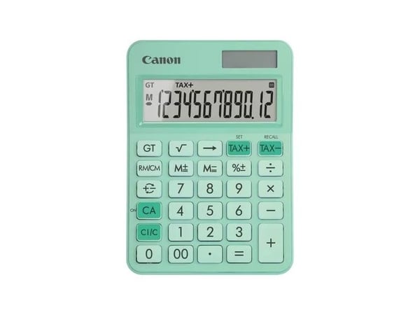 Canon LS-125KB - Skrivebordskalkulator - 12 sifre - solpanel, batteri - grønn
