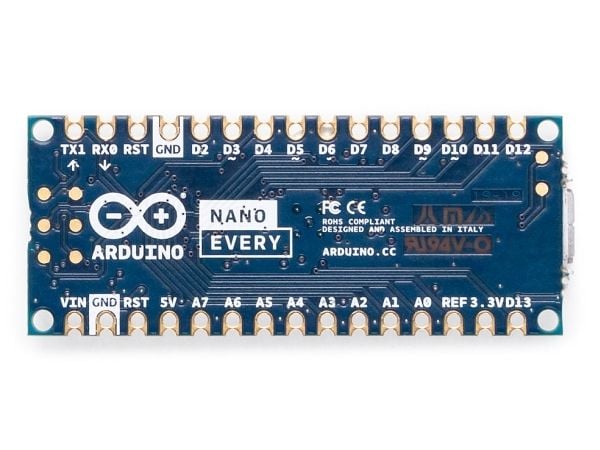 Arduino Nano Every, 48 MHz, Arm, ARM Cortex M0+, ATMega4809, 20 MHz, 48 KB