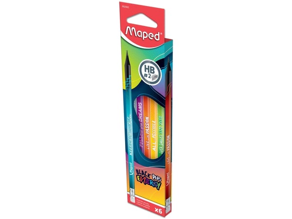 Maped 852000, HB, Multifärg, 6 styck