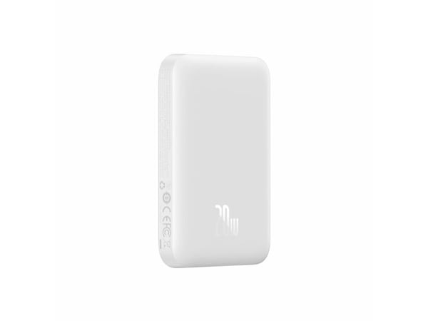 Baseus P10059002223-00, 6000 mAh, Trådlös laddning, 20 W, Vit