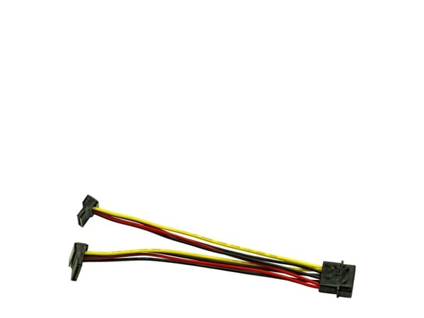 Inter-Tech - Strömadapter - 4 pin intern effekt (hane) till SATA-ström (hona) - 15 cm - 90° anslutning
