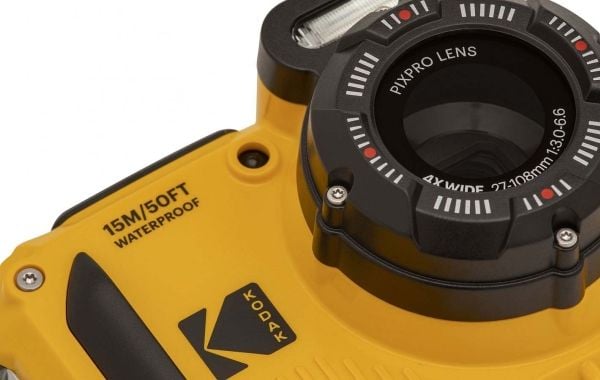 Kodak Pixpro WPZ2 + 2 akkua + microSD-korttipaketti digikamera 15 megapikseliä opt. zoom: 4 x keltainen sis. akun, sis. salaman (WPZ2YL6)