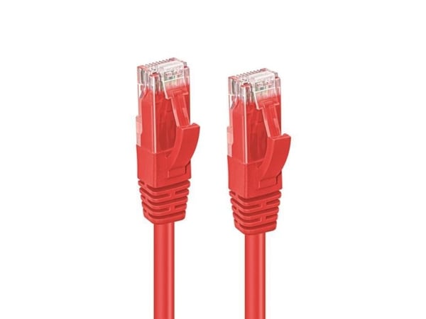 Microconnect MC-UTP6A003R verkkokaapeli Punainen 0,3 m Cat6a U/UTP (UTP)
