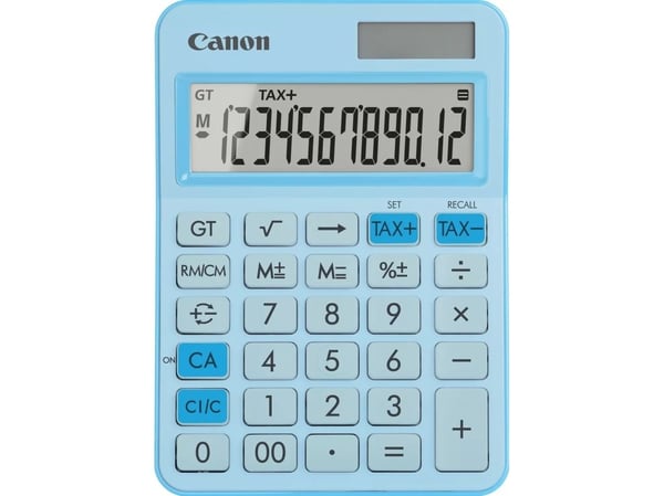 Canon LS-125KB - Skrivebordskalkulator - 12 sifre - solcellepanel, batteri - blå