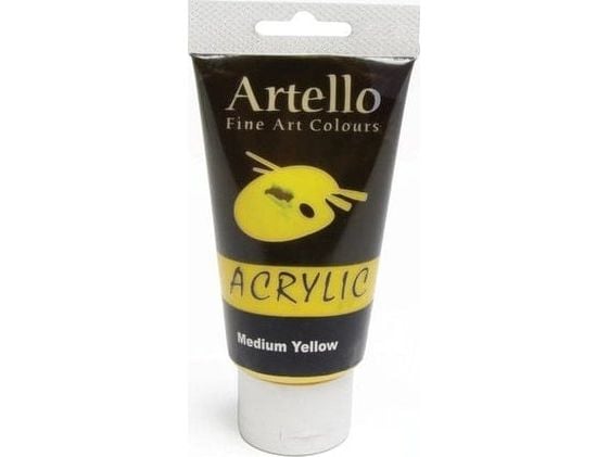 Artello akrylfärg 75 ml gul mid