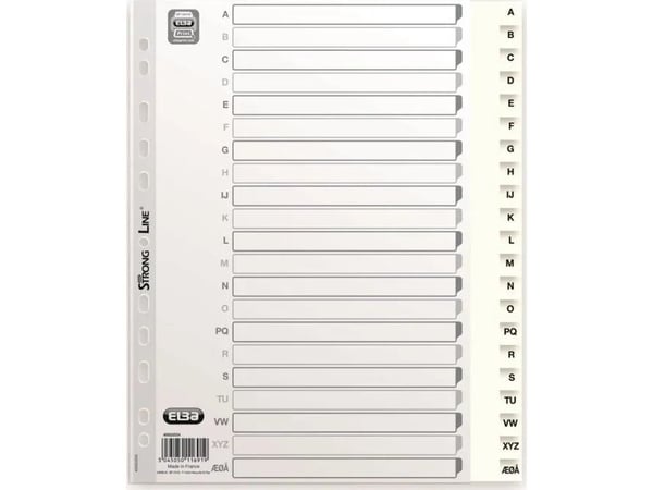 Register Elba Strong-Line® Basic A4 PP hvid A-Å