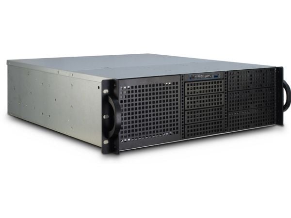 Inter-Tech 3U-30248, Teline, Palvelin, Musta, Ruostumaton teräs, ATX, mikro ATX, Mini-ITX, SSI CEB, Terästä, 3U