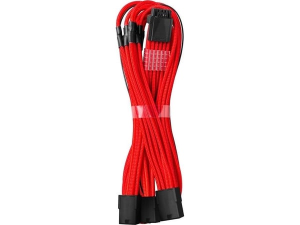 CableMod PRO ModMesh 12VHPWR til 3x PCI-e kabel 45 cm rød