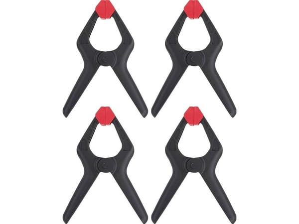 TOOLCRAFT fjærtvinge 4 stk 40 mm 5 kg TOOLCRAFT 1611470 spennvidde (maks.): 40 mm mål, lengde: 115 mm utstikkmål: 50 mm