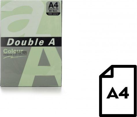 Double A farget papir Double A, 80 g, A4, 500 ark, Laguna