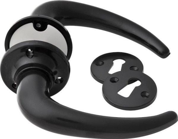 Dörrhandtag 4301 coupe 35–40 mm svart konst