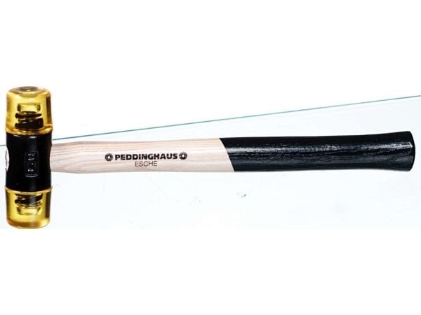 Peddinghaus plastikhammer - 330 g, Ø32 mm, gul plast, 5034.02 3/32