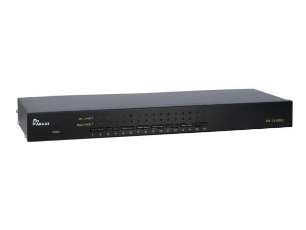 Argus KVM AS-3116DU - KVM-svitsj - 16 x KVM port(s) - 1 lokalbruker - rackmonterbar