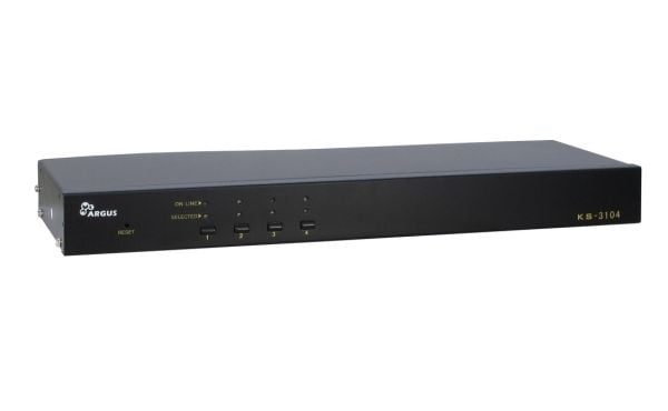 Argus KVM KS-3104 - KVM-svitsj - 4 x KVM port(s) - 1 lokalbruker - rackmonterbar