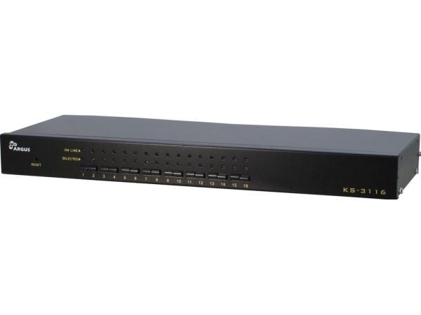 Argus KVM KS-3116 - KVM-svitsj - 16 x KVM port(s) - 1 lokalbruker - rackmonterbar