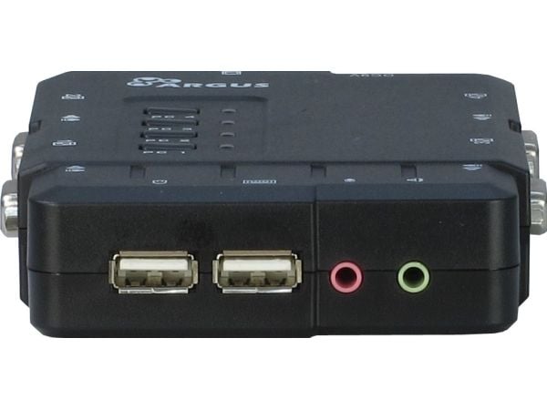 Inter-Tech KVM-CS-41UA, 1920 x 1440 pikseliä, Musta
