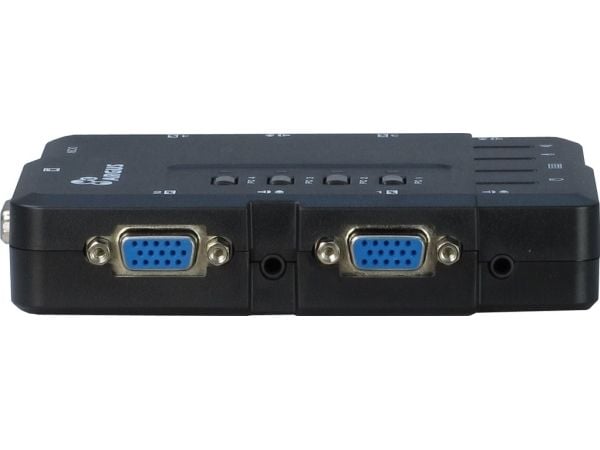 Inter-Tech KVM-CS-41UA, 1920 x 1440 pikseliä, Musta