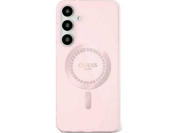 GUESS Veske til SAMSUNG S25 GUHMS25SPFTDTEP (Magnetic IML Rhinestones) Rosa