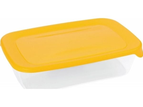 Curver "FRESH&amp;GO" FOOD CONTAINER suorakulmainen 1 litra keltainen/läpinäkyvä 182294