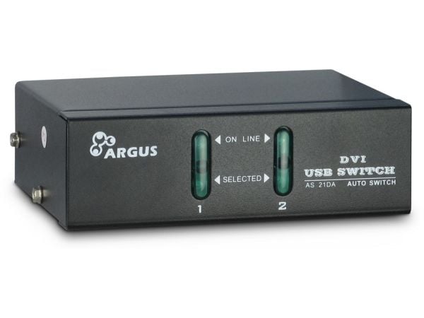 Argus KVM-AS-21DA - KVM / audio-kytkin - 2 x KVM / audio - työpöytälaite