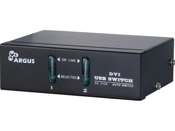 Argus KVM-AS-21DA - KVM / audio-kytkin - 2 x KVM / audio - työpöytälaite
