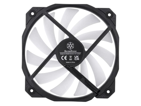 Silverstone Shark Force 160 ARGB, Fan, 1600 RPM, Svart, Vit