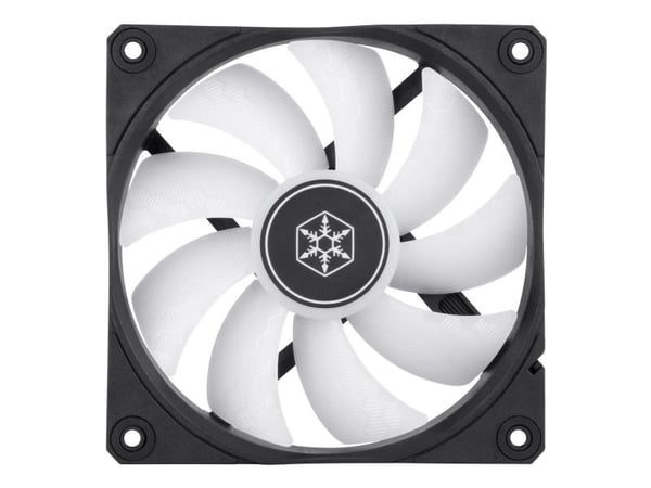 Silverstone Shark Force 120 ARGB, Fan, 2500 RPM, Svart, Vit
